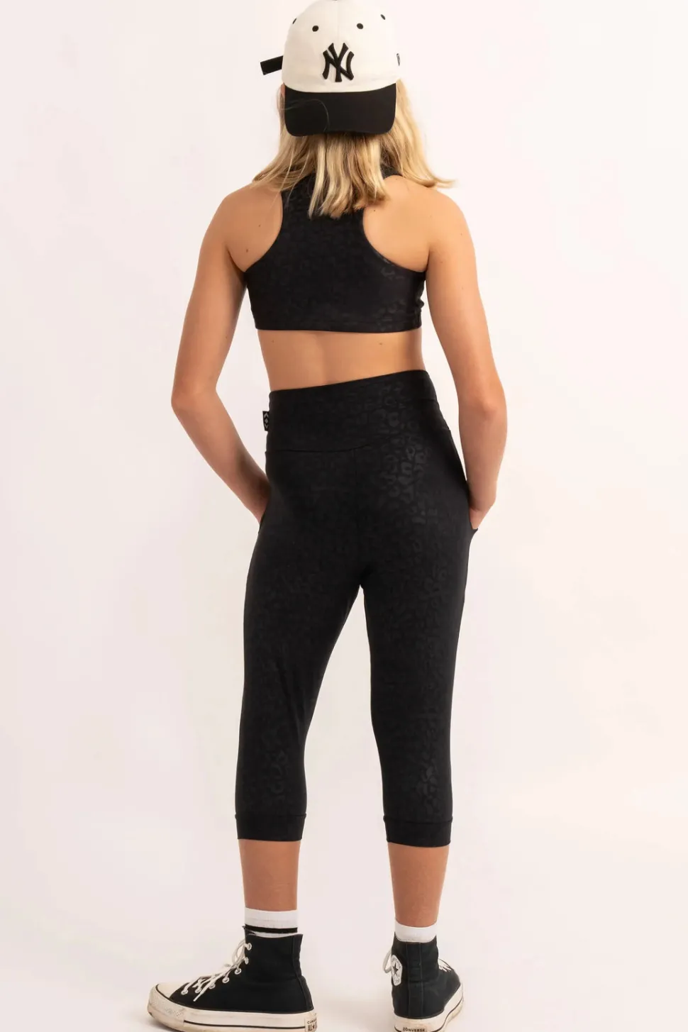 Soft To Touch Kids Jogger Capris - Black Exotic Touch Jag