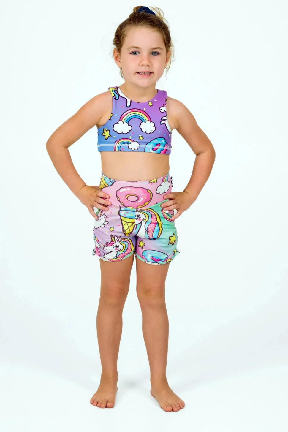 Soft To Touch Kids Jogger Shorts - Unicorn