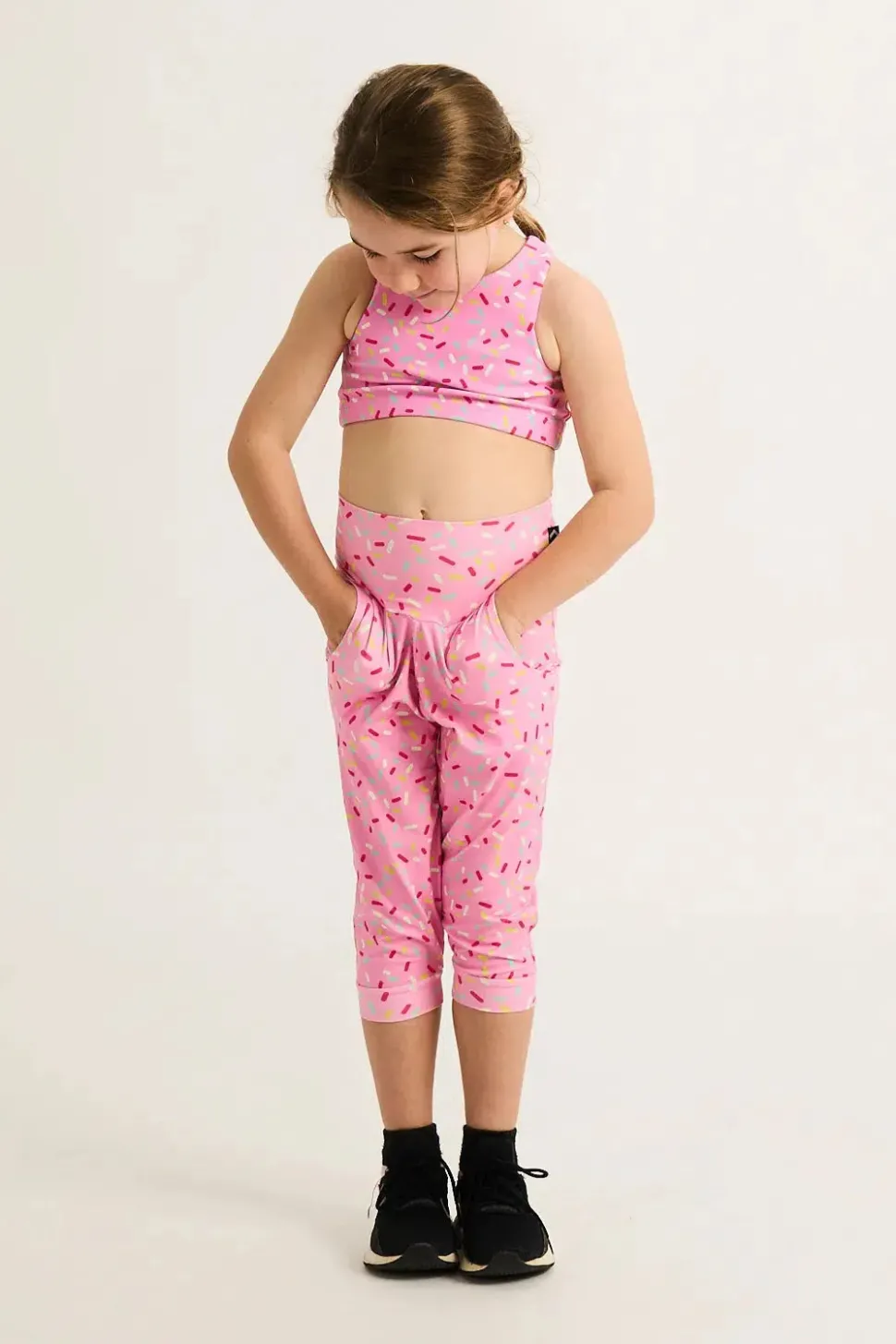 Soft To Touch Kids Jogger Capris - Extra Sprinkles