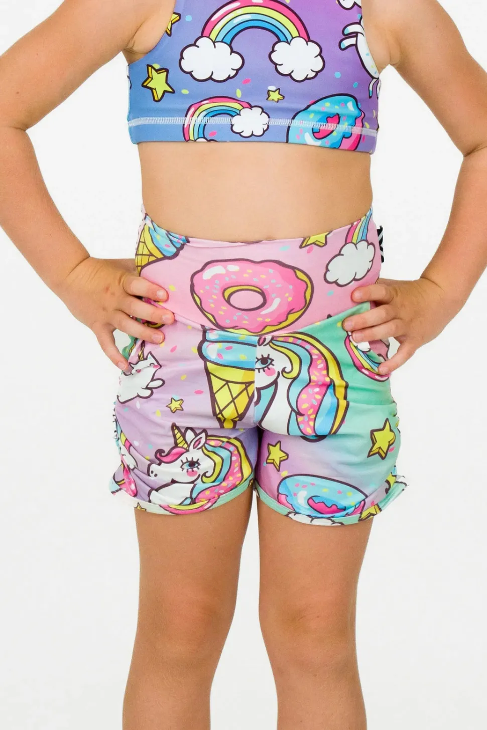 Soft To Touch Kids Jogger Shorts - Unicorn