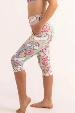 Soft To Touch Kids Jogger Capris - Unicorn