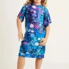 Soft To Touch Kids Lazy Girl Dress Tee - Mermaid Mafia