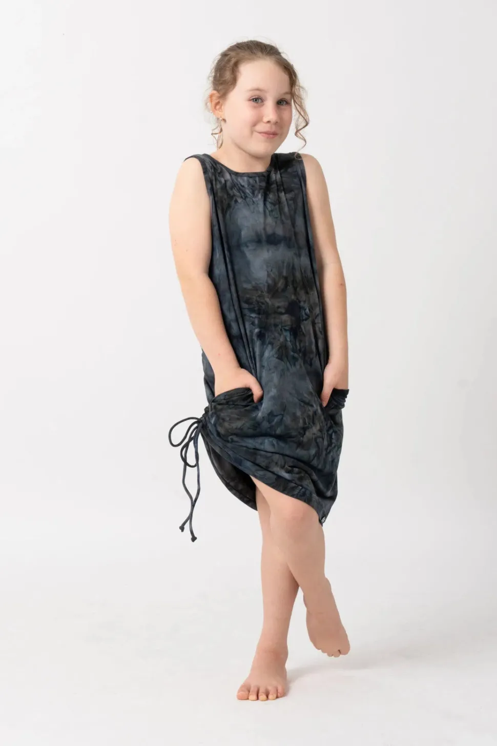 Soft To Touch Kids Lazy Girl Dress Tank - Dark And Moody