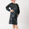 Soft To Touch Kids Lazy Girl Dress Sweater - Dark And Moody