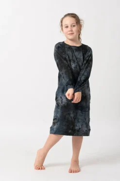 Soft To Touch Kids Lazy Girl Dress Sweater - Dark And Moody
