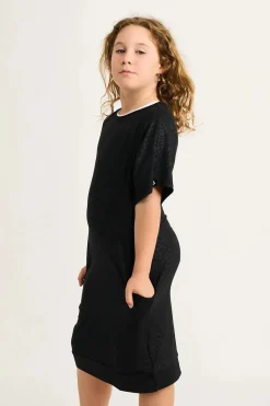 Soft To Touch Kids Lazy Girl Dress Tee - Black Exotic Touch Jag
