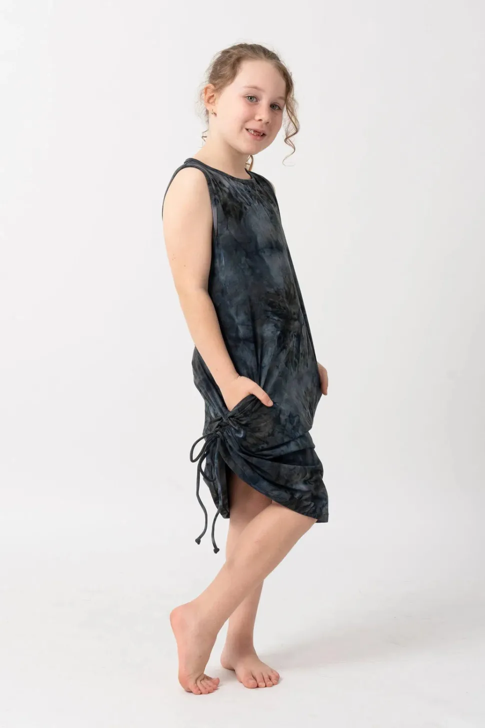 Soft To Touch Kids Lazy Girl Dress Tank - Dark And Moody
