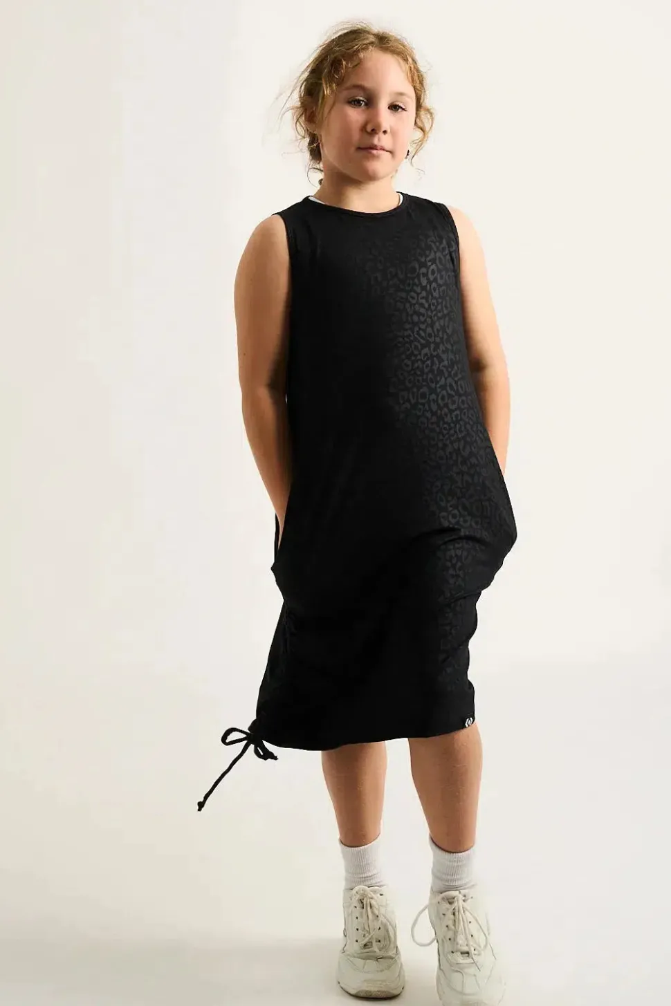 Soft To Touch Kids Lazy Girl Dress Tank - Black Exotic Touch Jag