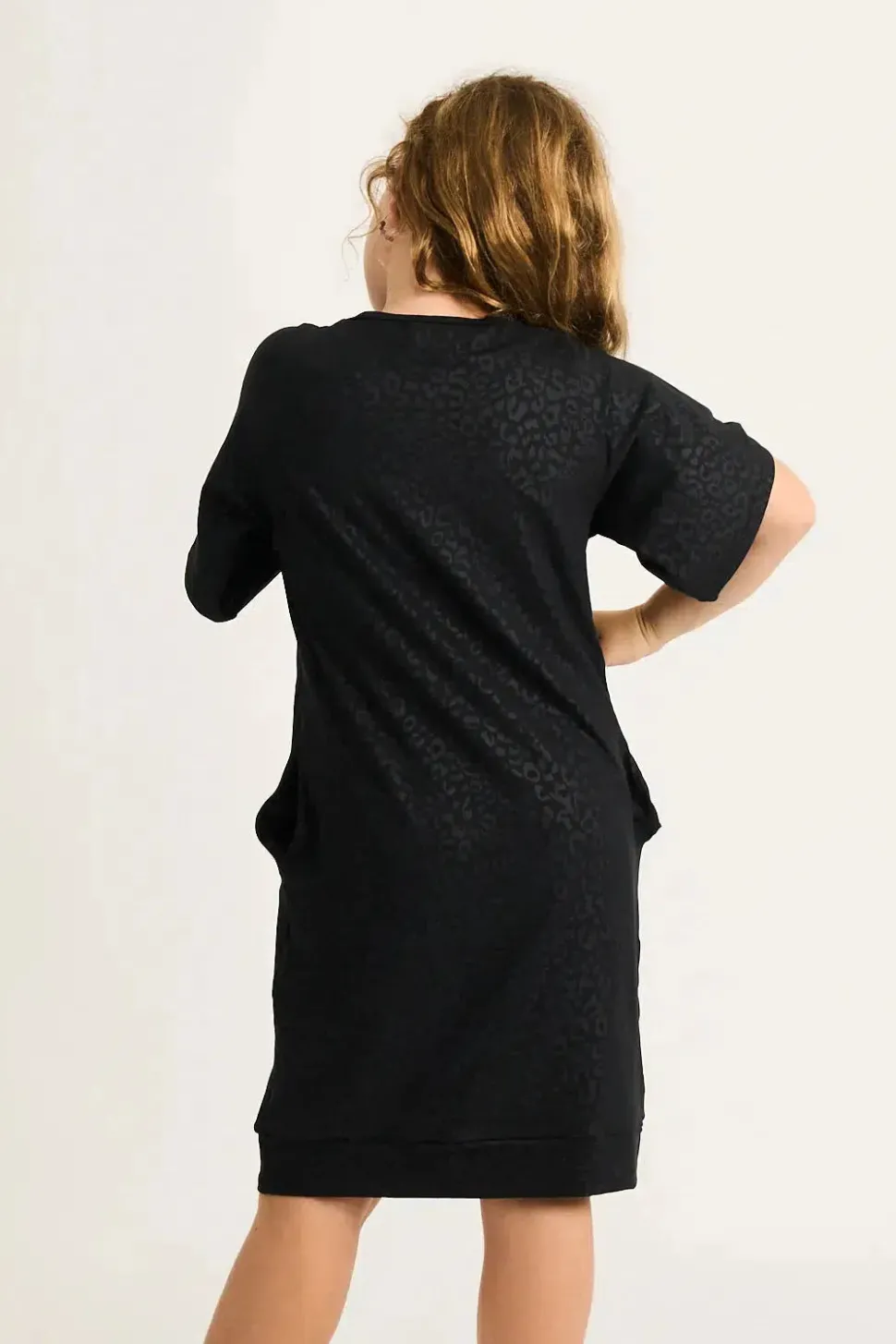 Soft To Touch Kids Lazy Girl Dress Tee - Black Exotic Touch Jag