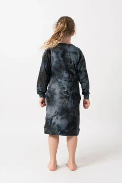 Soft To Touch Kids Lazy Girl Dress Sweater - Dark And Moody