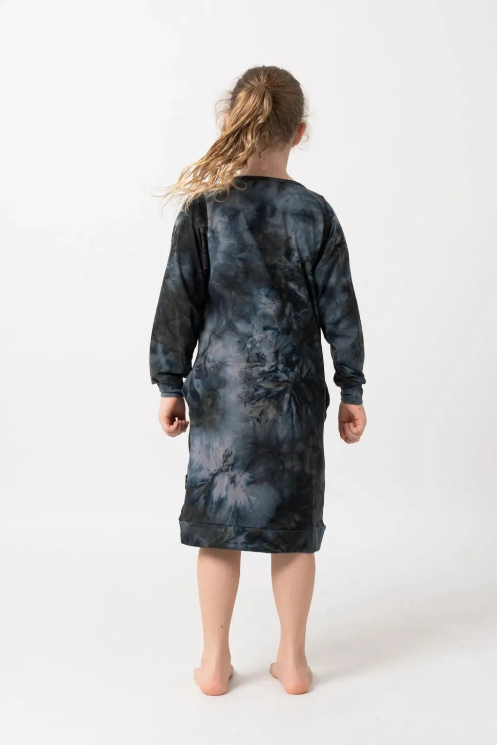 Soft To Touch Kids Lazy Girl Dress Sweater - Dark And Moody
