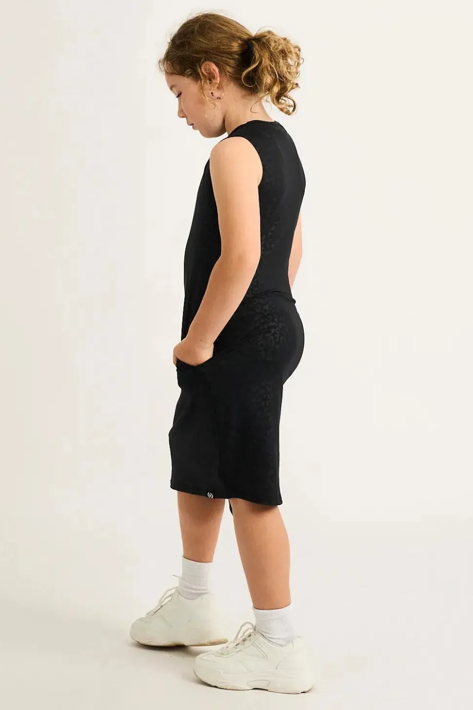 Soft To Touch Kids Lazy Girl Dress Tank - Black Exotic Touch Jag