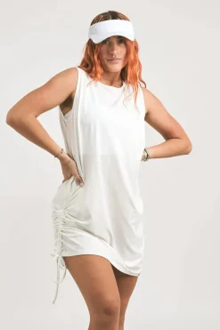 Soft To Touch Lazy Girl Dress Tank - White