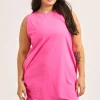 Soft To Touch Lazy Girl Dress Tank - Candy Pink