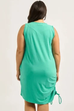 Soft To Touch Lazy Girl Dress Tank - Jade