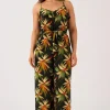 Sustainable Viscose Frill Jumpsuit - Black Tropico