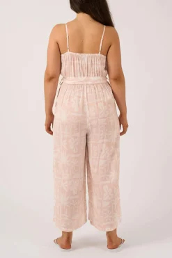 Sustainable Viscose Frill Jumpsuit - Nude Tiki