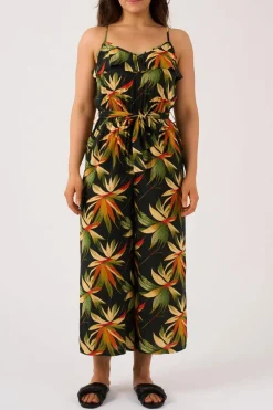 Sustainable Viscose Frill Jumpsuit - Black Tropico