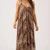 Sustainable Viscose Hanky Hem Dress - Natural Primal Animal