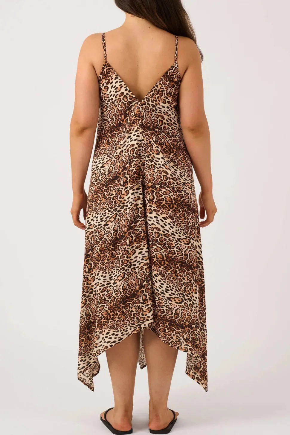Sustainable Viscose Hanky Hem Dress - Natural Primal Animal
