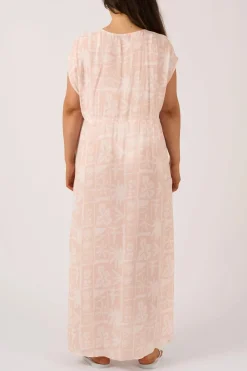 Sustainable Viscose Maxi Kimono - Nude Tiki