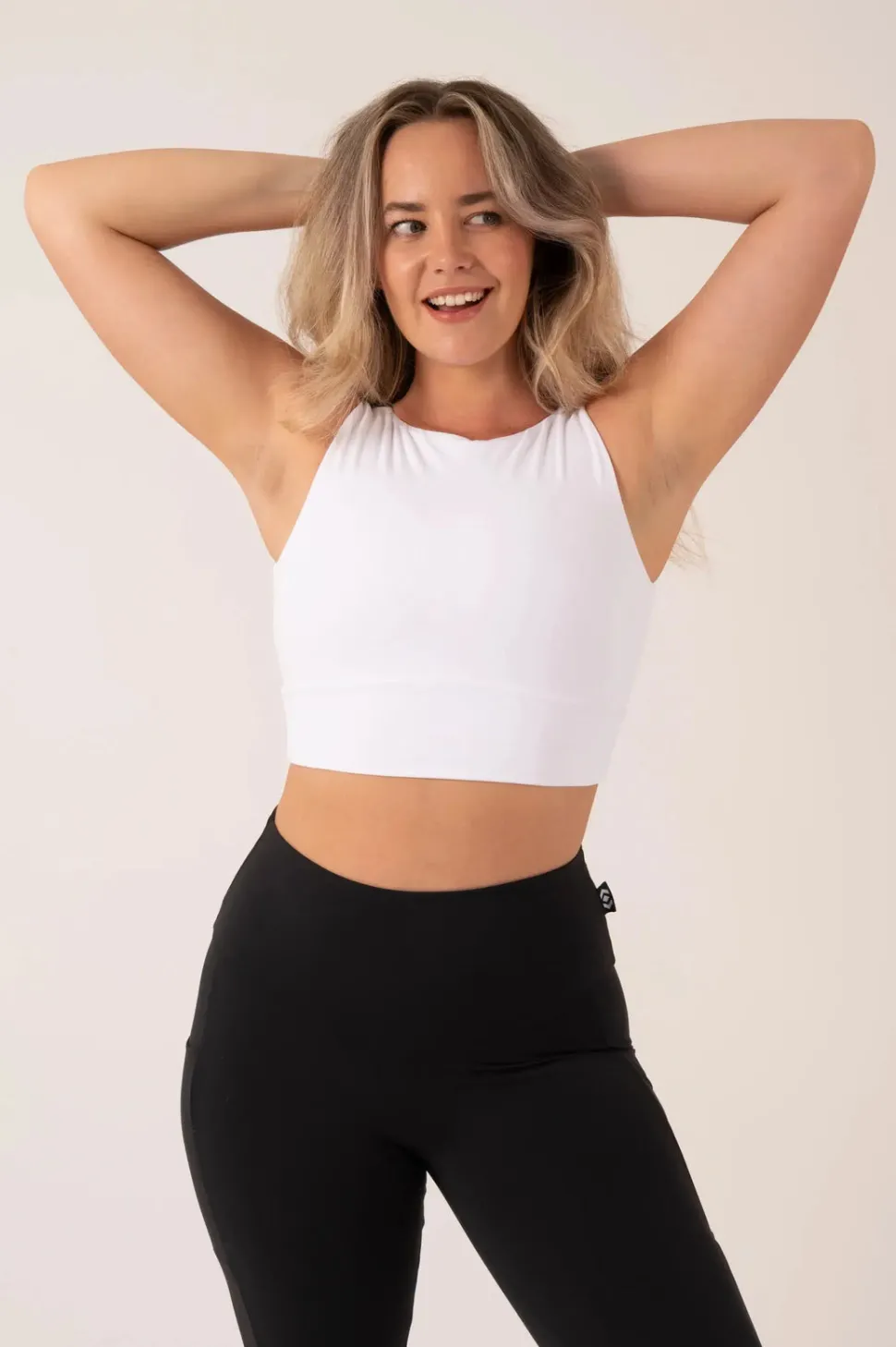 White Body Contouring - Reversible Comfort Crop Top