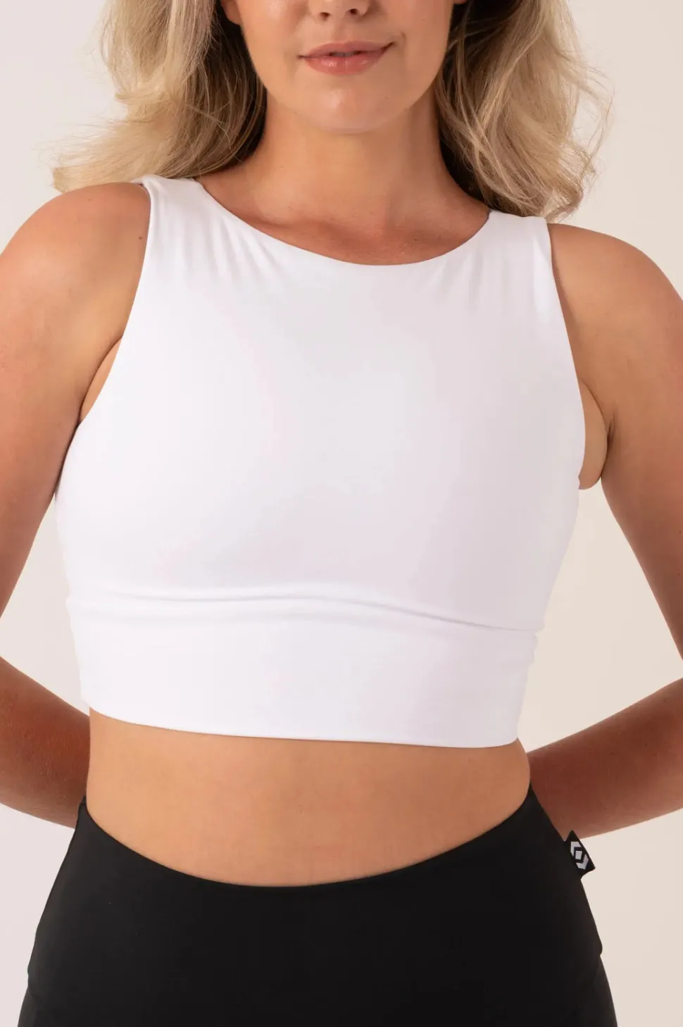 White Body Contouring - Reversible Comfort Crop Top