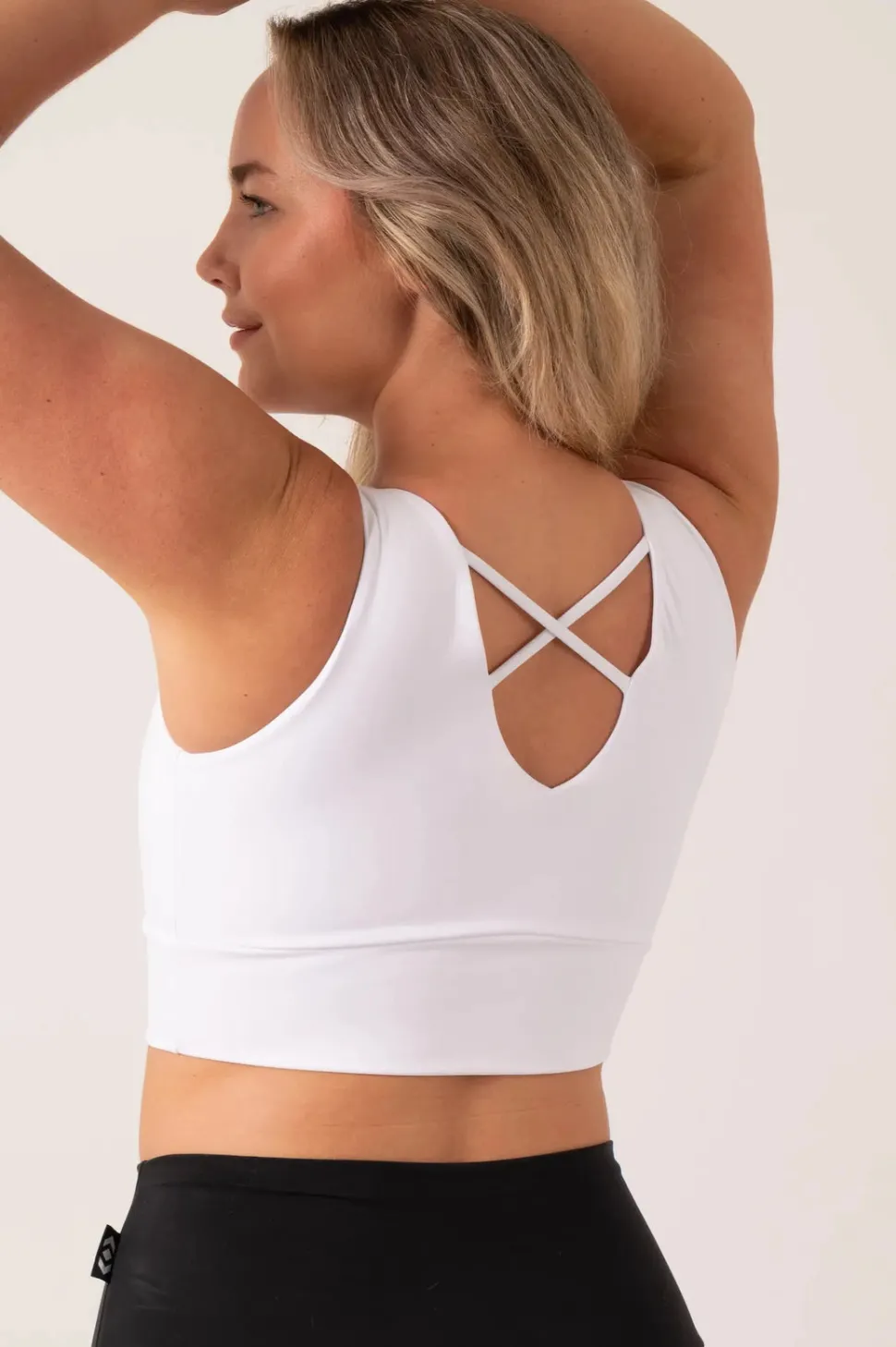White Body Contouring - Reversible Comfort Crop Top