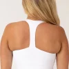 White Body Contouring - T Back Comfort Crop Top