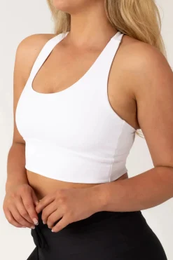 White Body Contouring - T Back Comfort Crop Top