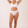 White Rib Seam Free - Strappy Cross Over Bralette